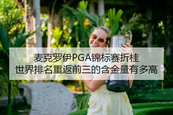麦克罗伊PGA锦标赛折桂 世界排名重返前三的含金量有多高